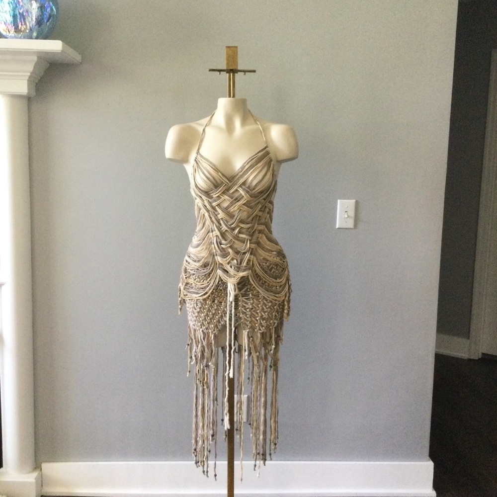 One Of A Kind Custom Made Fringe Two Piece Set NEW Festival